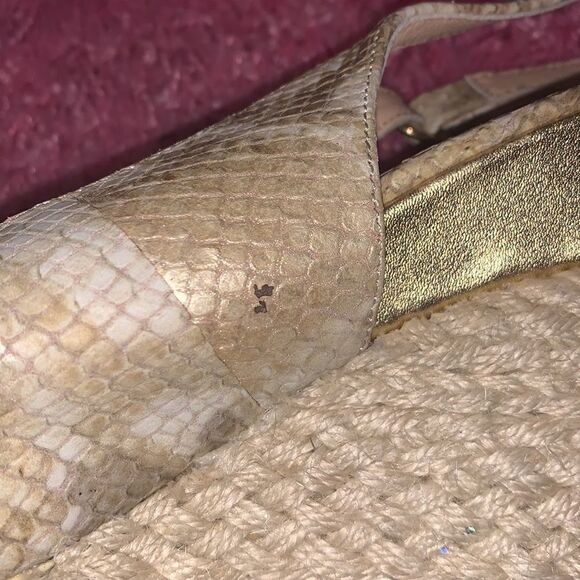 Dolce Vita  Snakeskin Espadrille Wedge Sandals - Picture 4 of 5